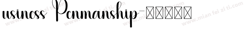 usiness Penmanship字体转换